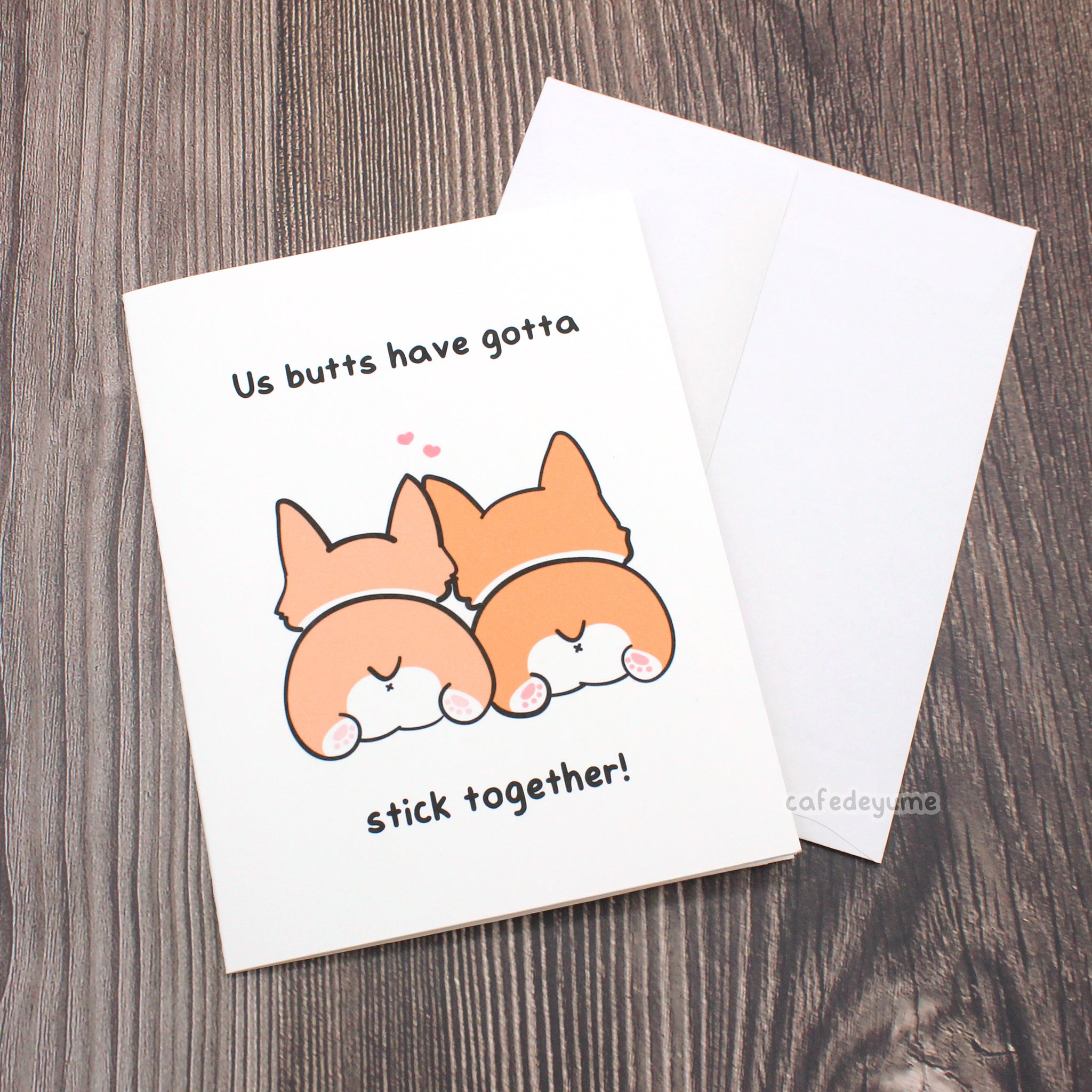 us butts have got to stick together greeting card