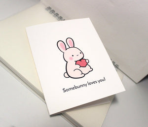 some bunny loves you greeting card
