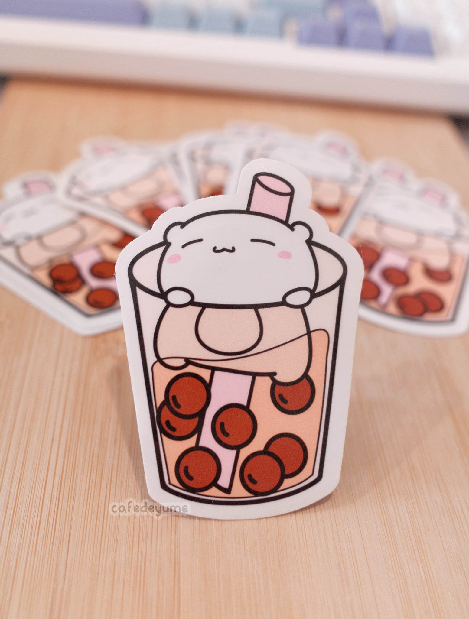 beary bubbles vinyl sticker