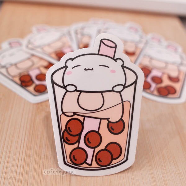 beary bubbles vinyl sticker