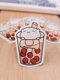 beary bubbles vinyl sticker