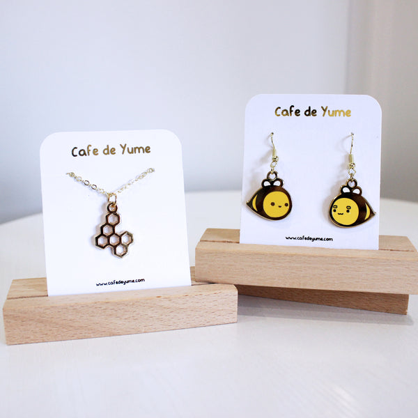 bee earrings / charm / necklace [mix and match]