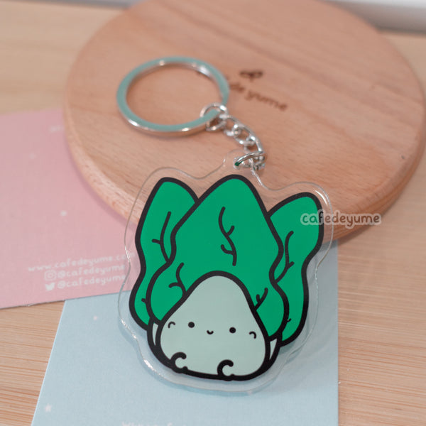 bak choy acrylic charm