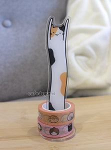 calico loooong cat washi tape stand