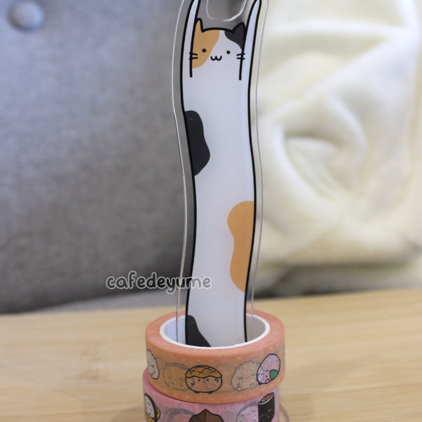 calico loooong cat washi tape stand
