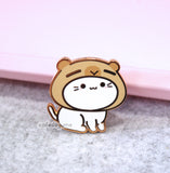 cat in hat (capybara) enamel pin