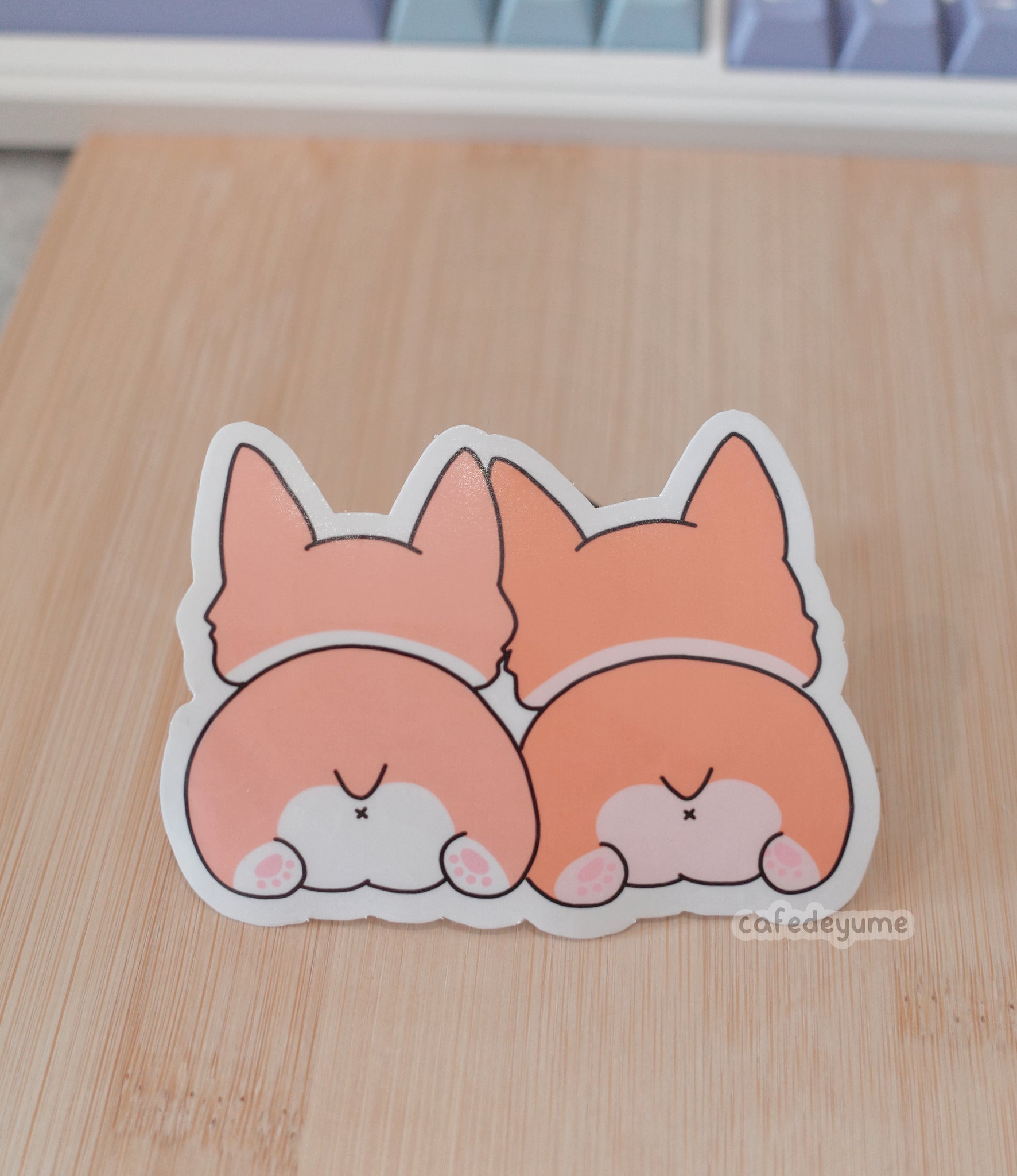 corgi butt vinyl sticker