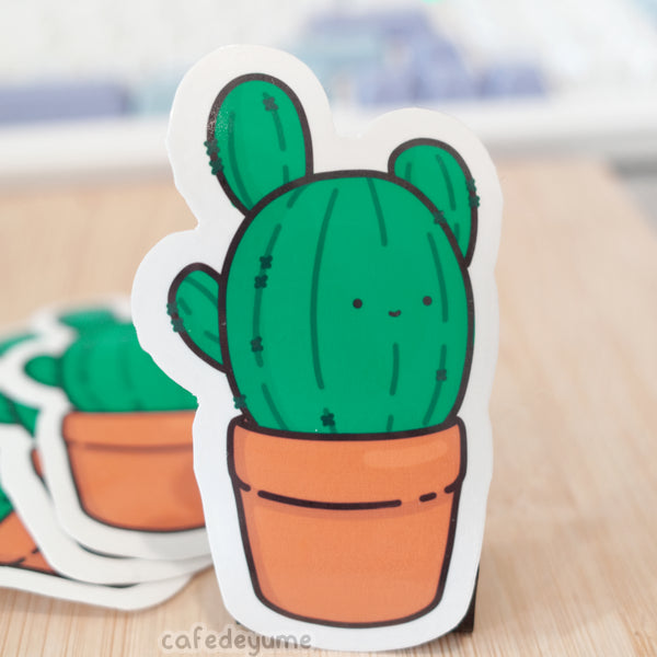 dark cactus vinyl sticker