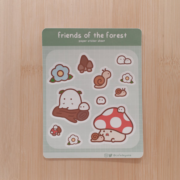 friends of the forest sticker sheet