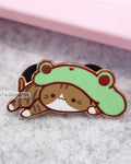 cat in hat (frog) enamel pin [pickup at Anime Expo]