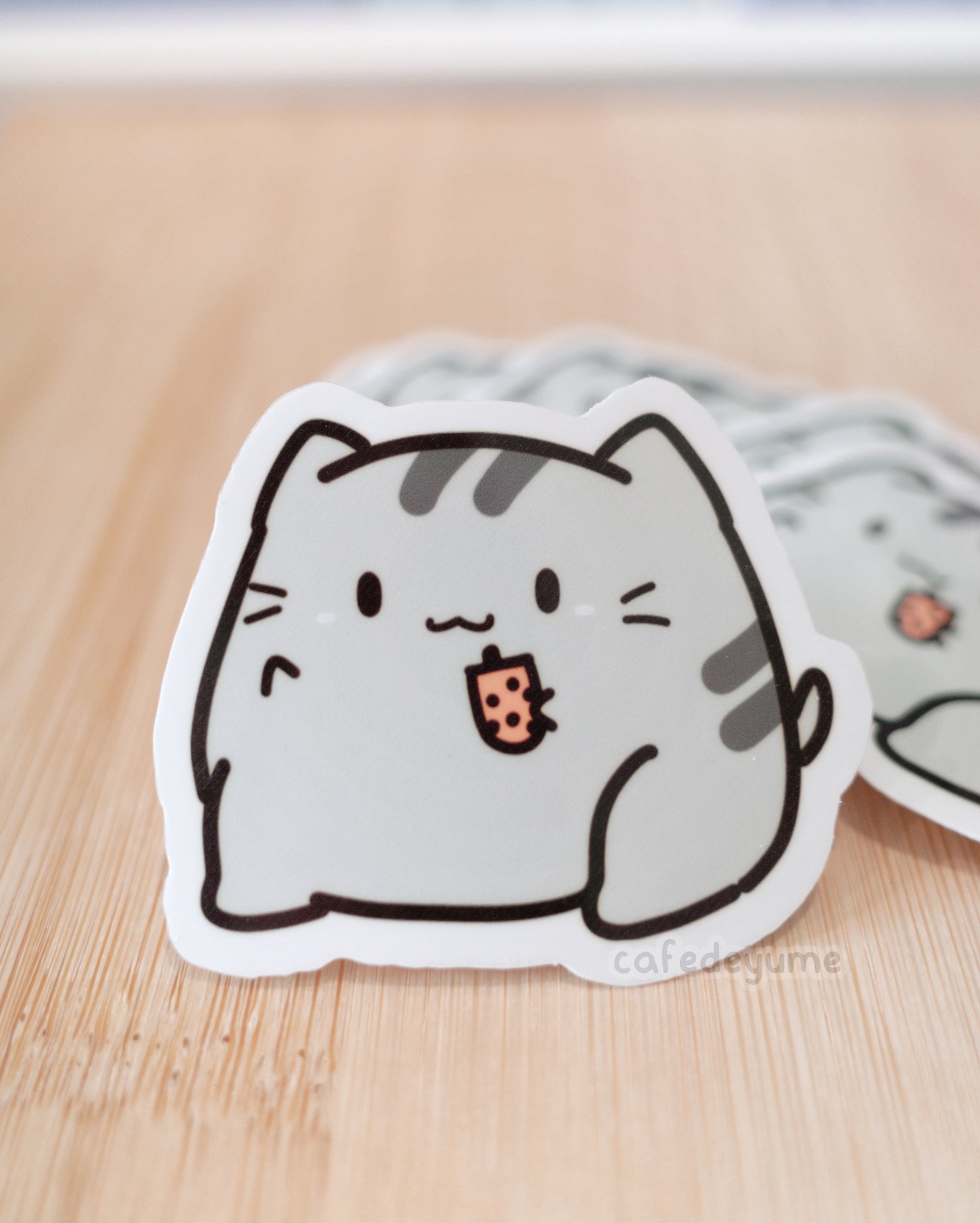 kitty boba vinyl sticker