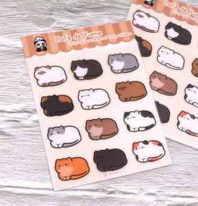 kitty loaf waterproof vinyl sticker sheet