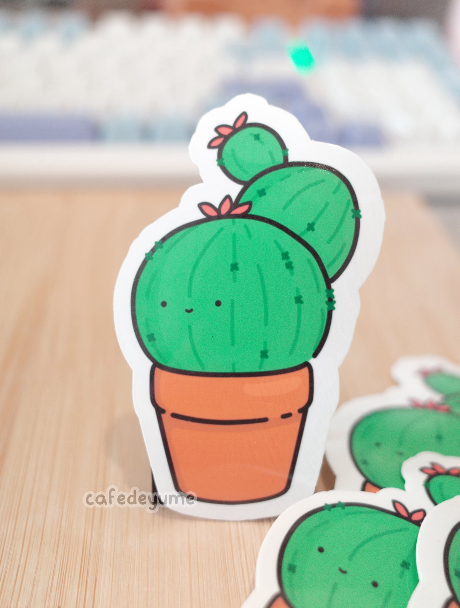 light cactus vinyl sticker