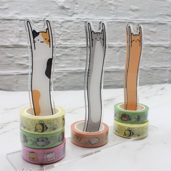 loooong cat washi tape stand (set of 3)