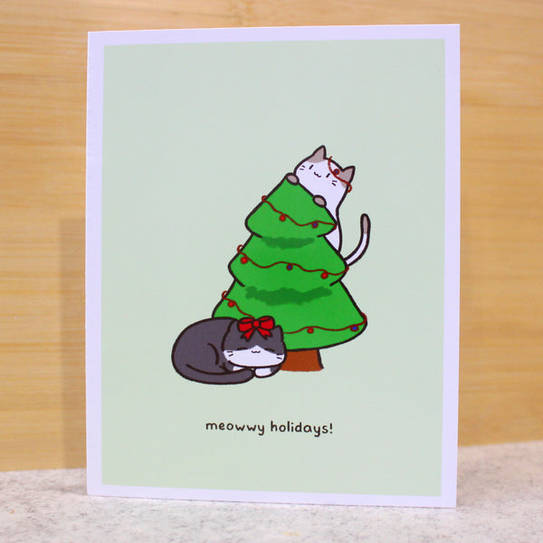 meowwy holidays greeting card