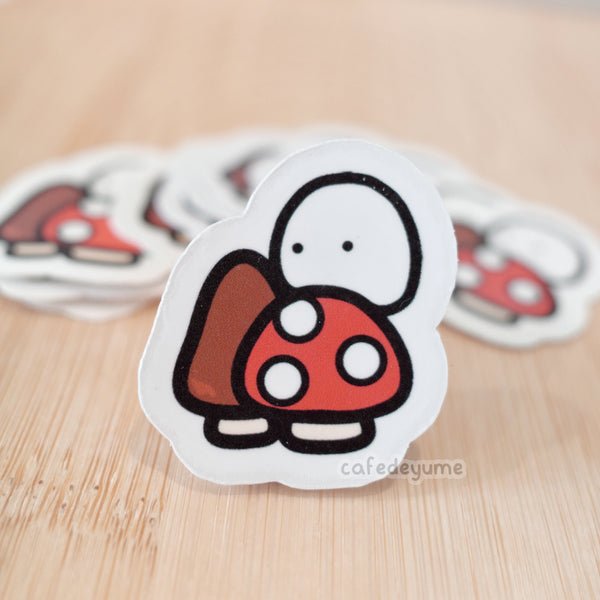 mini mushrooms vinyl sticker