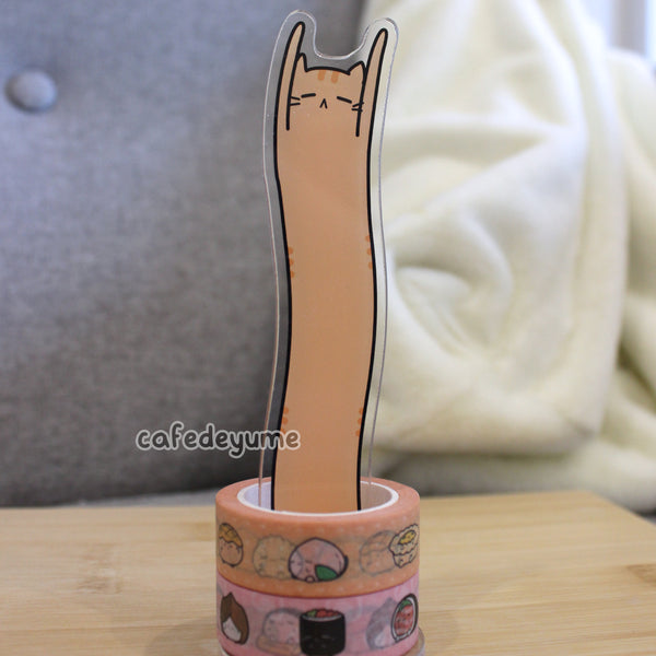 orange loooong cat washi tape stand