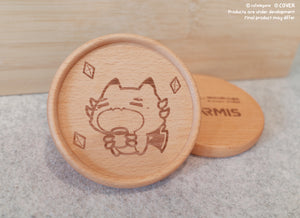 HOLOSTARS English -ARMIS- Ruzader wooden coaster