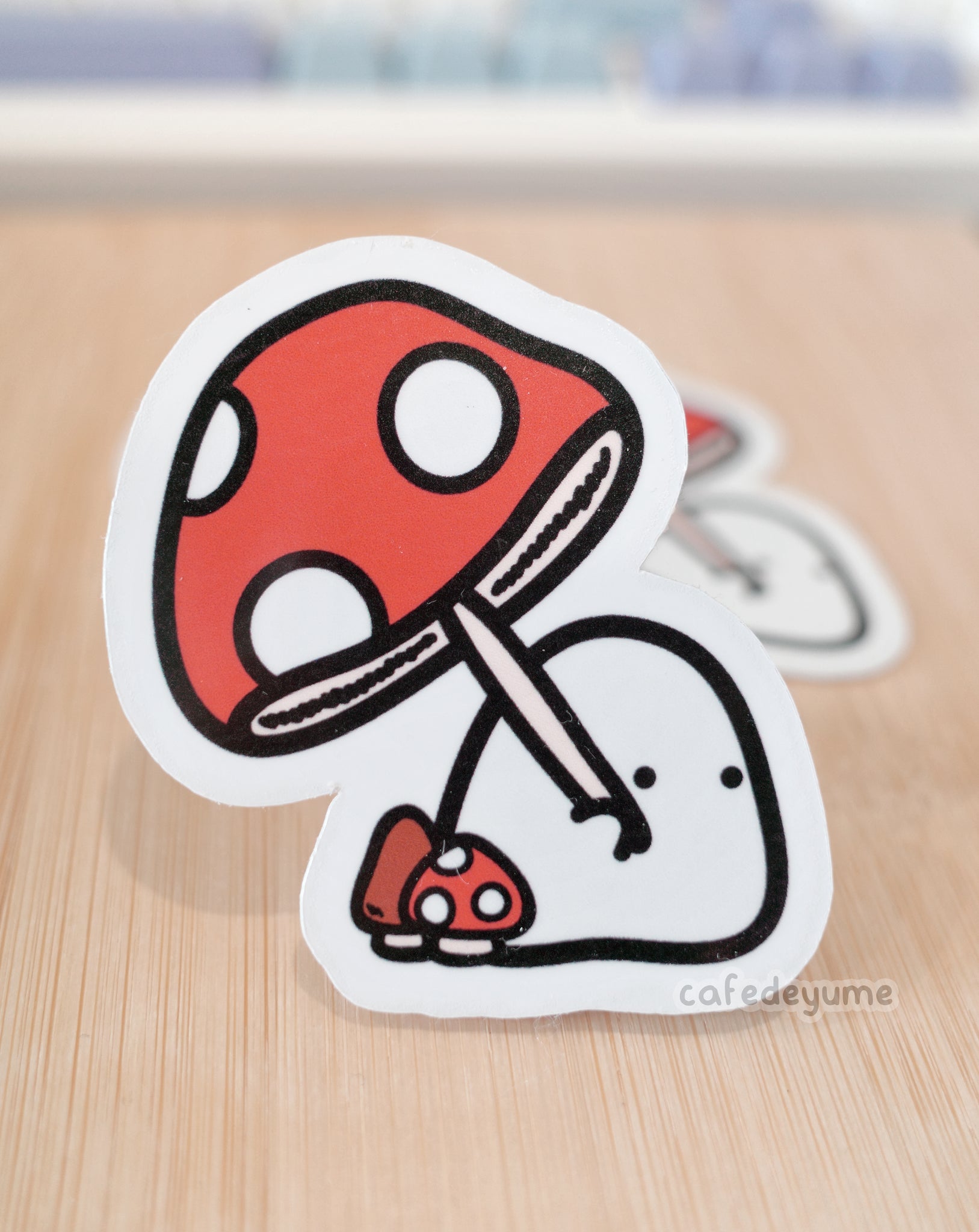 umbrella mushroom vinyl sticker