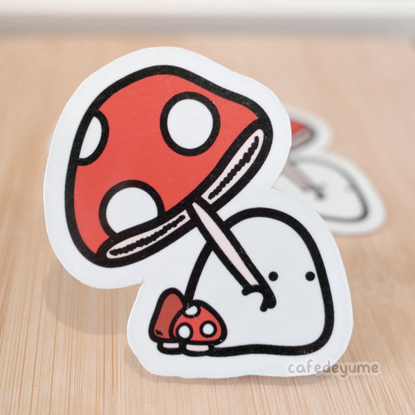 umbrella mushroom vinyl sticker