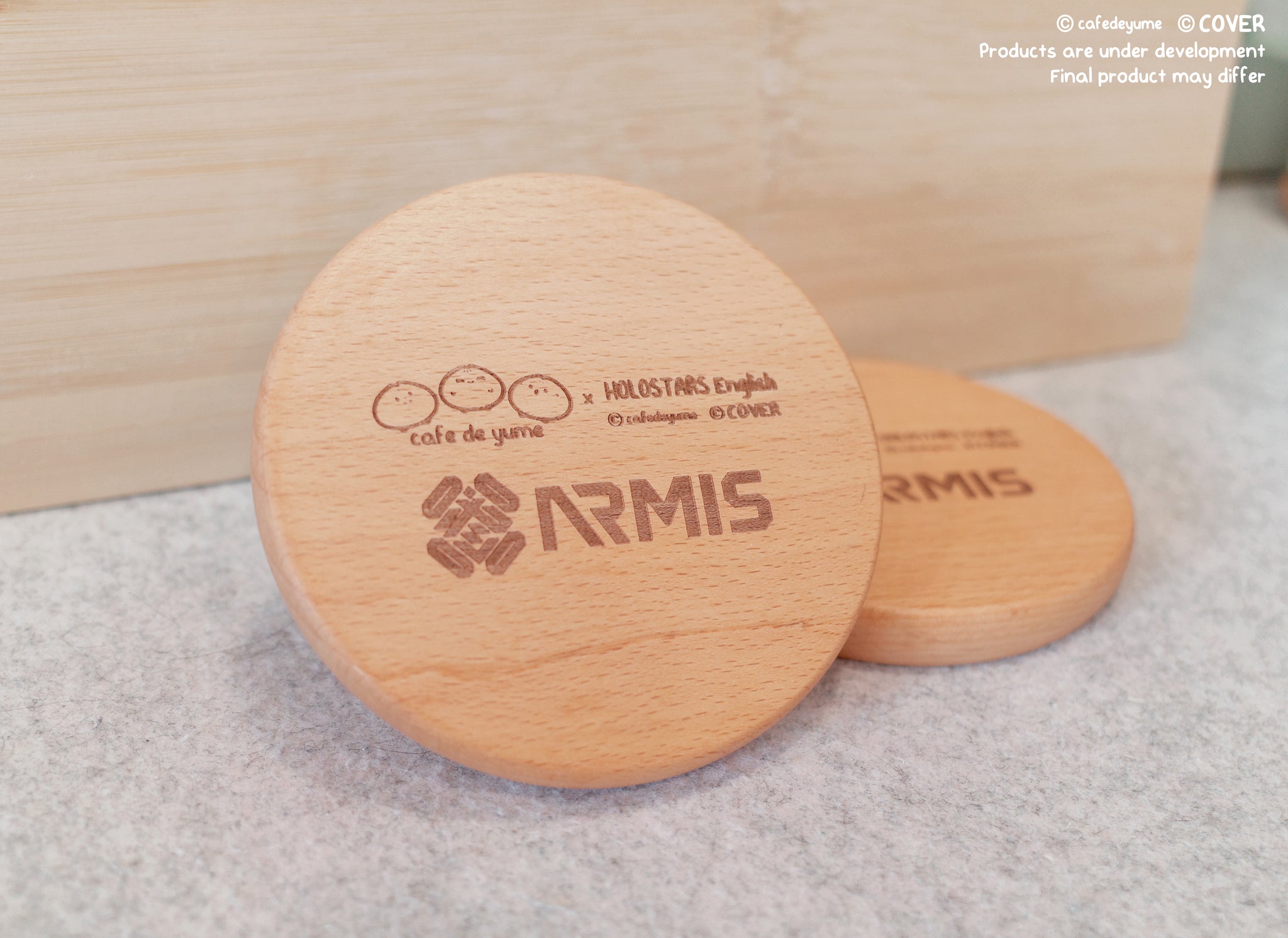 HOLOSTARS English -ARMIS- mascot wooden coaster