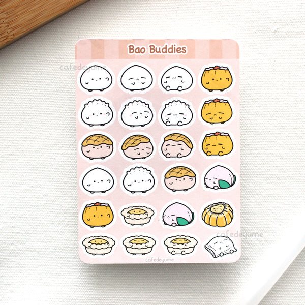 bao buddies sticker sheet – Café de Yume