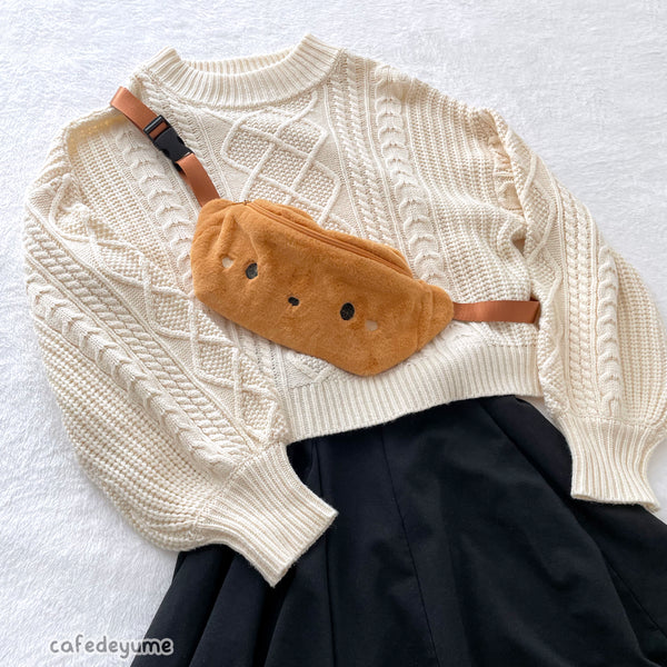 bear fluffy fanny pack