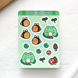 bees and frogs sticker sheet