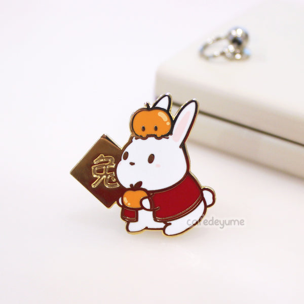 year of the rabbit enamel pin
