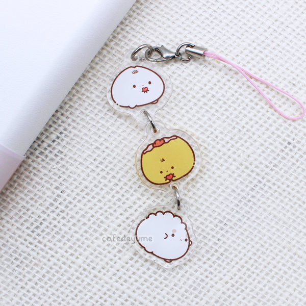 dim sum babies mini acrylic charm