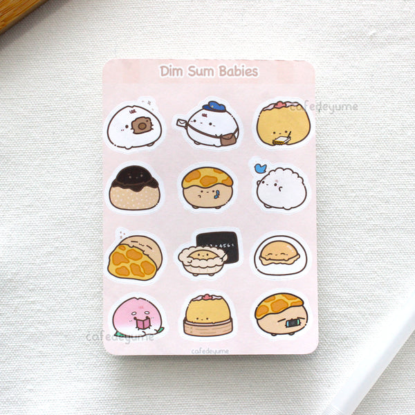 dim sum babies sticker sheet