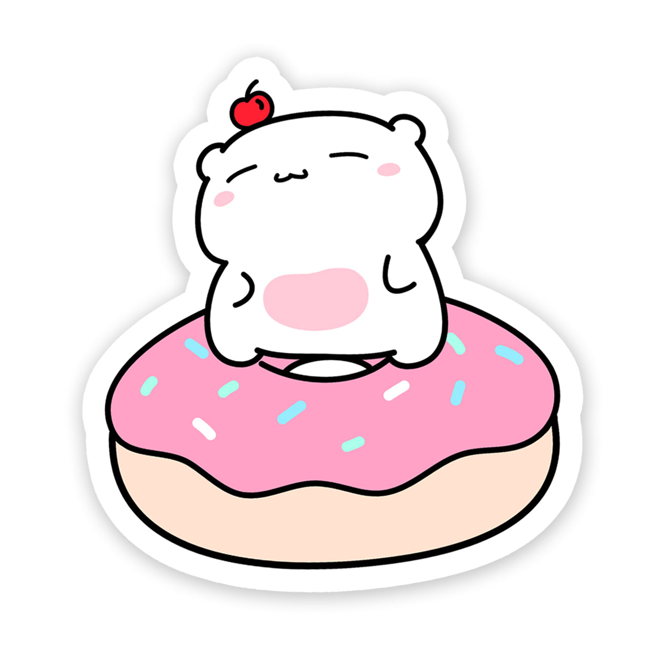 donut beary vinyl sticker