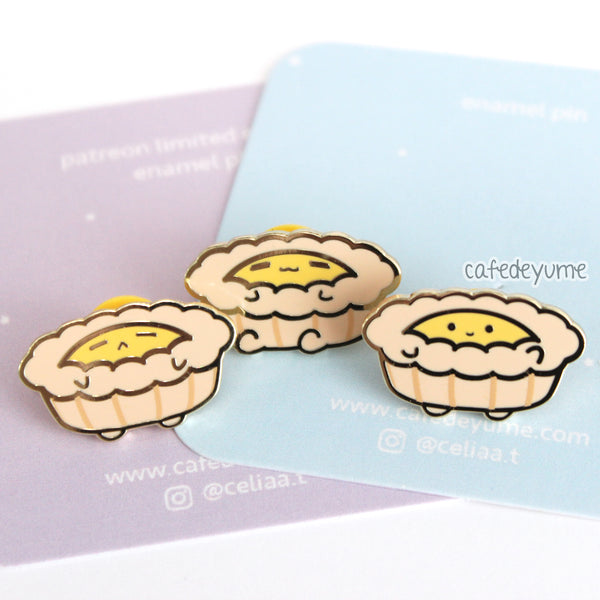 egg tart buddies mini enamel pin
