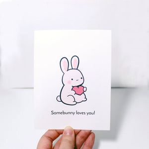 some bunny loves you greeting card