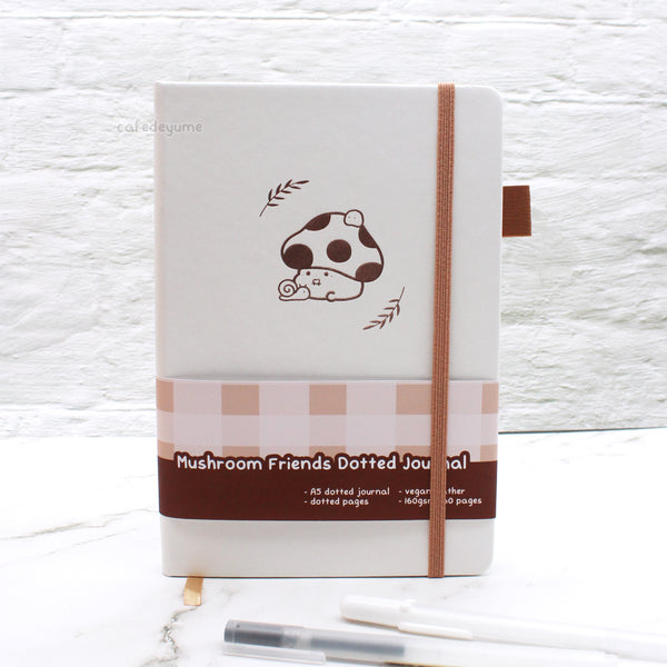 mushroom friends dotted journal
