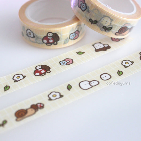mushroom friends washi