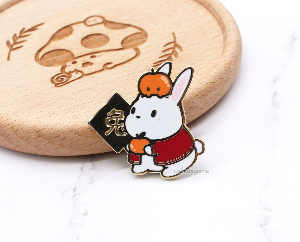 year of the rabbit enamel pin – Café de Yume