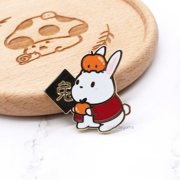 year of the rabbit enamel pin