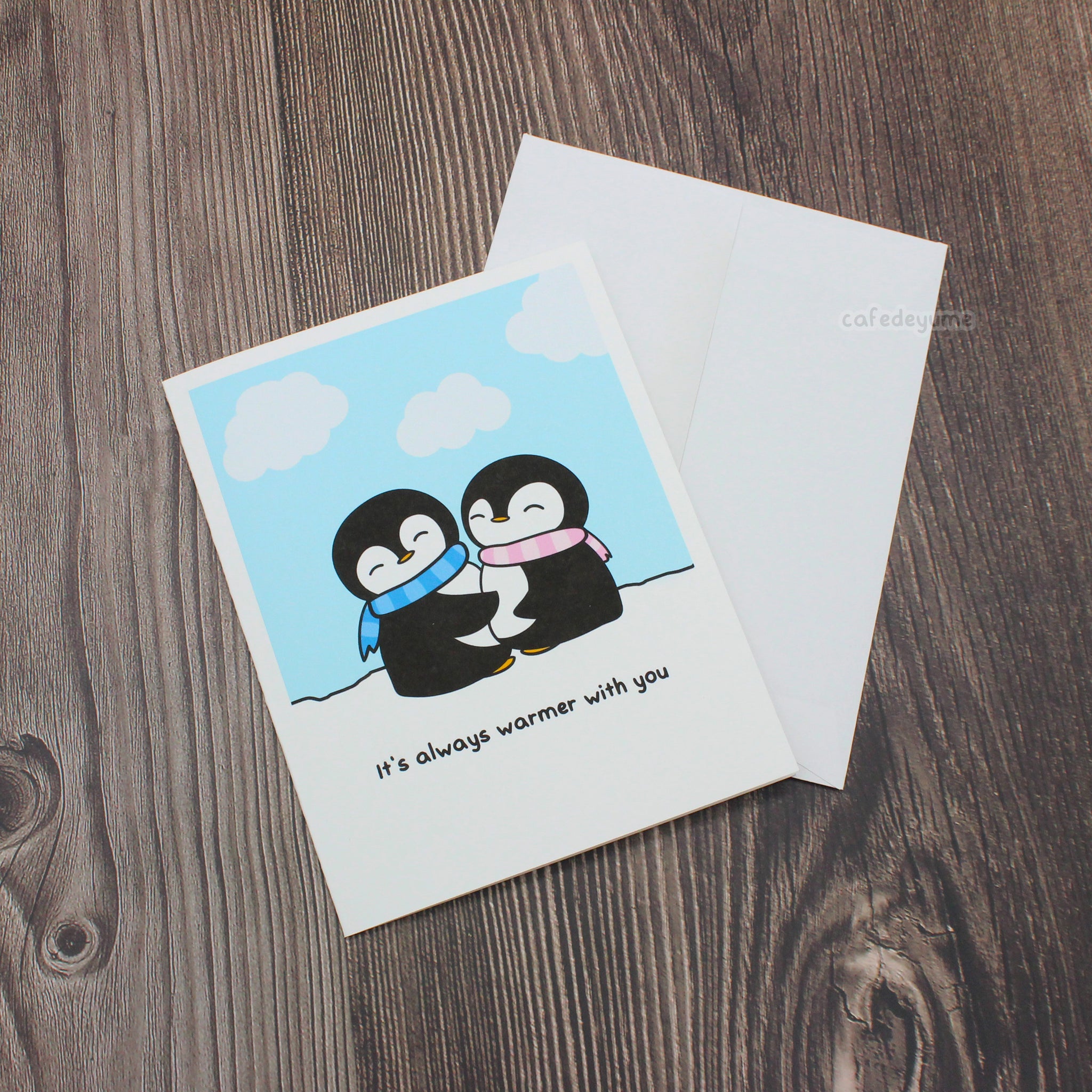 it's always warmer with you greeting card