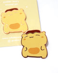 puddin' beary enamel pin [pickup at Anime Expo]
