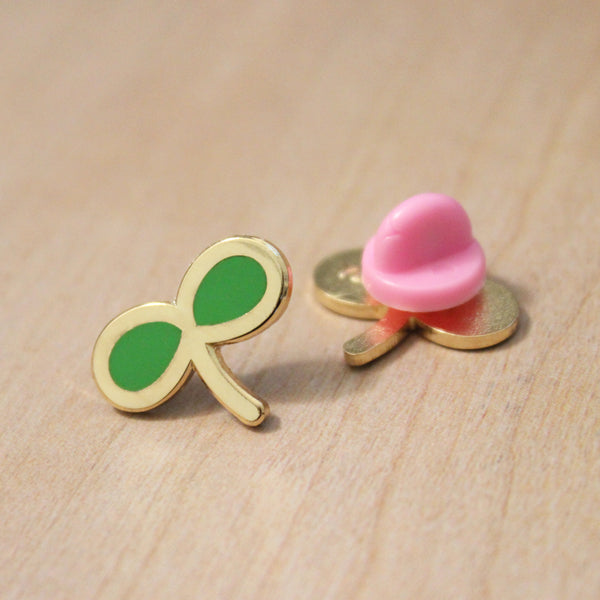 mini sprout enamel pin