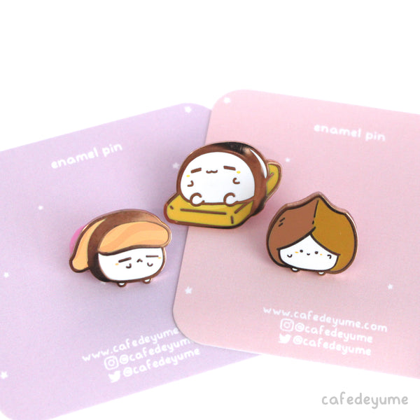 sushi buddies mini enamel pin