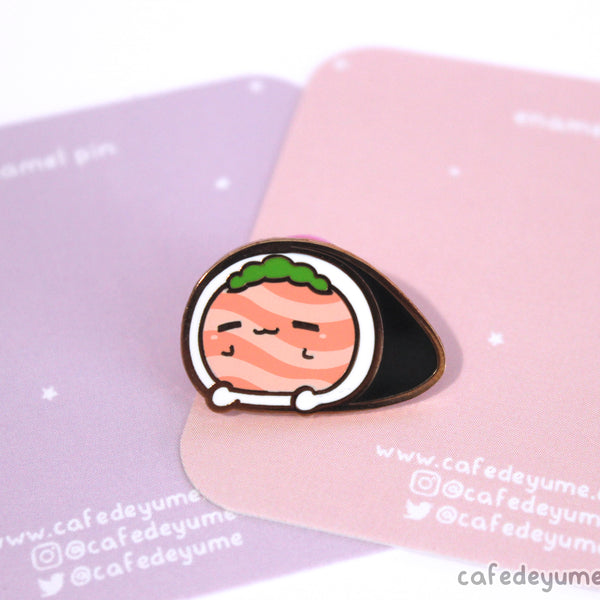 temaki buddy mini enamel pin